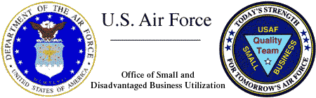 U.S. Air Force logo and  U.S. Air Force small business logo
