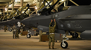 F-35 Lightning IIs from Hill AFB on Deployment