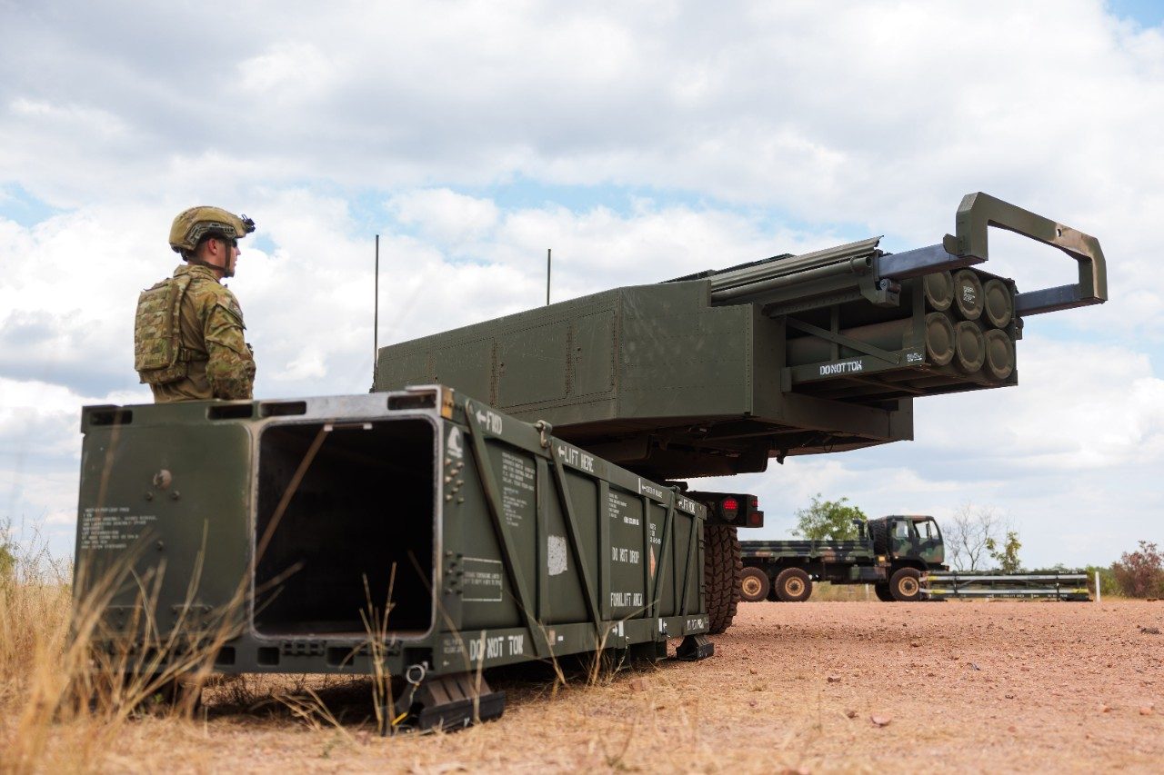 An Australian Army HIMARS from 14th Regiment, Royal Australian Artillery, participating in Exercise Talisman Sabre 2025. Photo credit: CPL Cameron Pegg, ADF