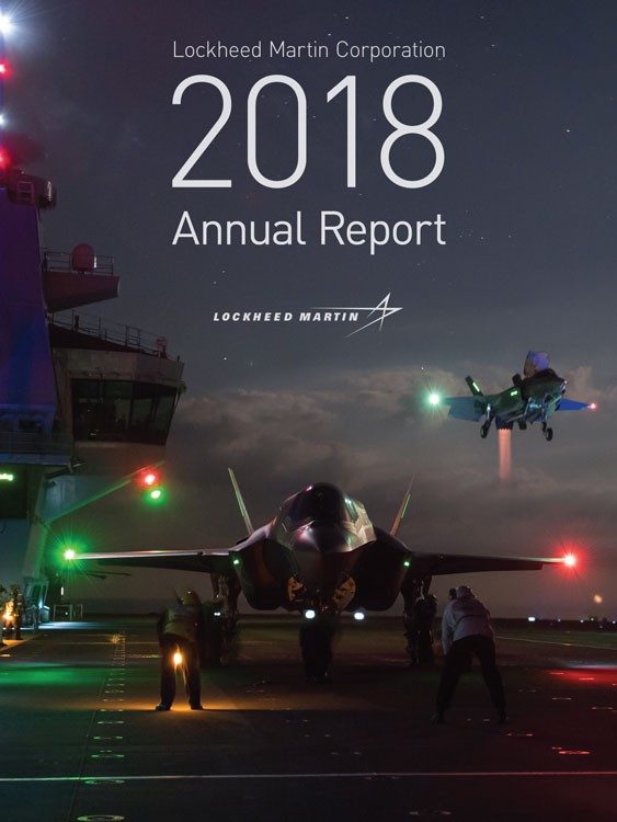 2018 Lockheed Martin Annual Report Cover