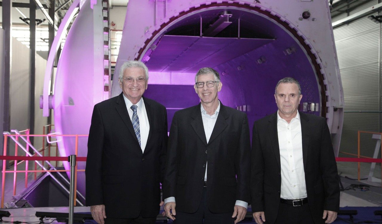 Shlomi Karako, IAI EVP and general manager of the Commercial Aircraft Group, Nimrod Sheffer, IAI CEO, and Joshua Shani, CEO of Lockheed Martin Israel.