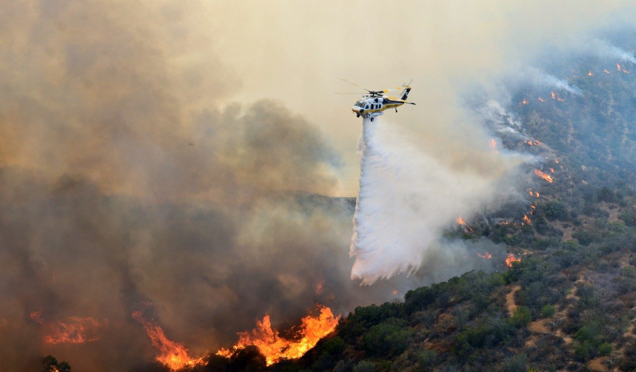 For Reagan Library, Simi Valley it was LA Co Fire and their FIREHAWK to the Rescue
