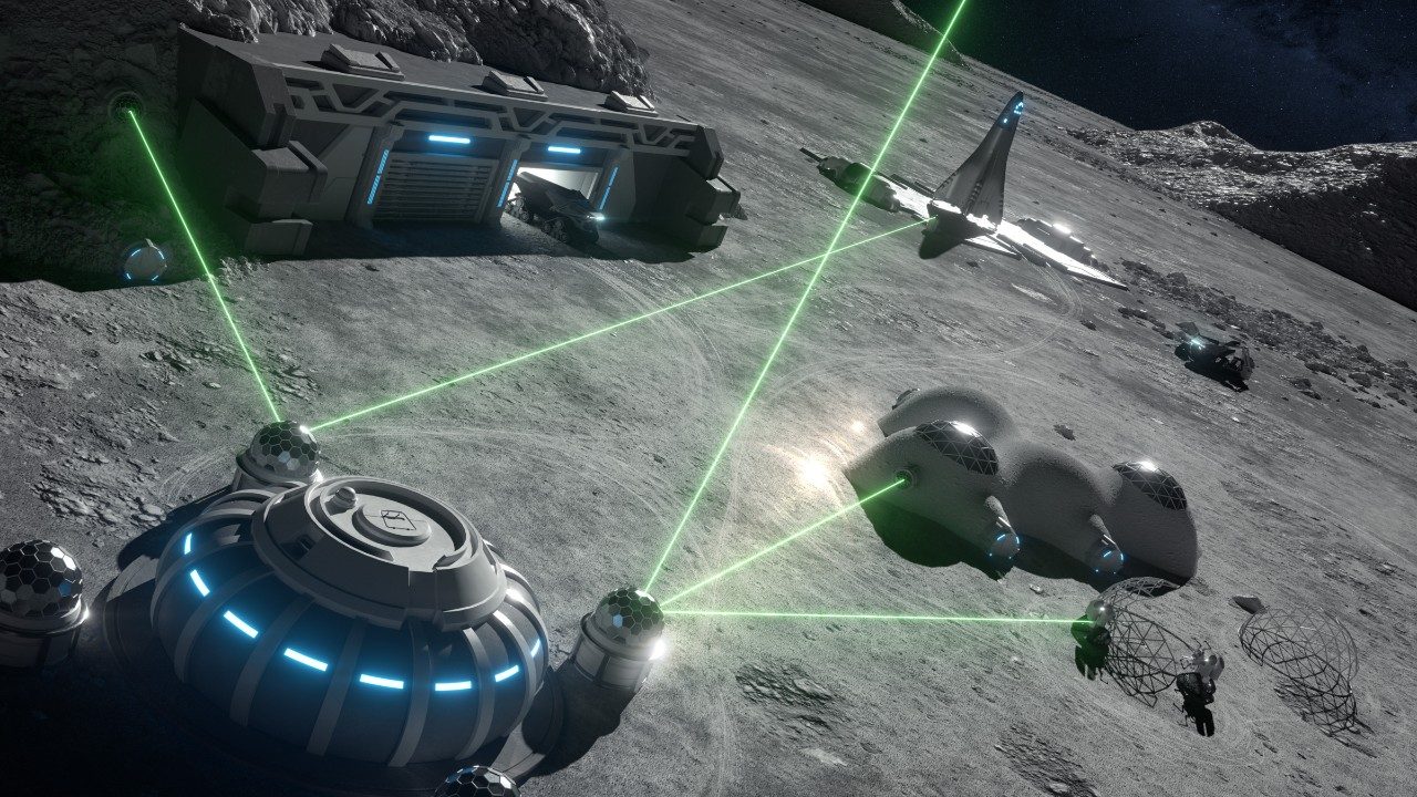 Futuristic Moon Base